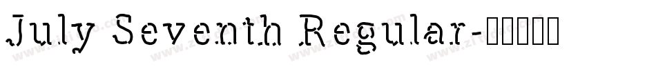 July Seventh Regular字体转换